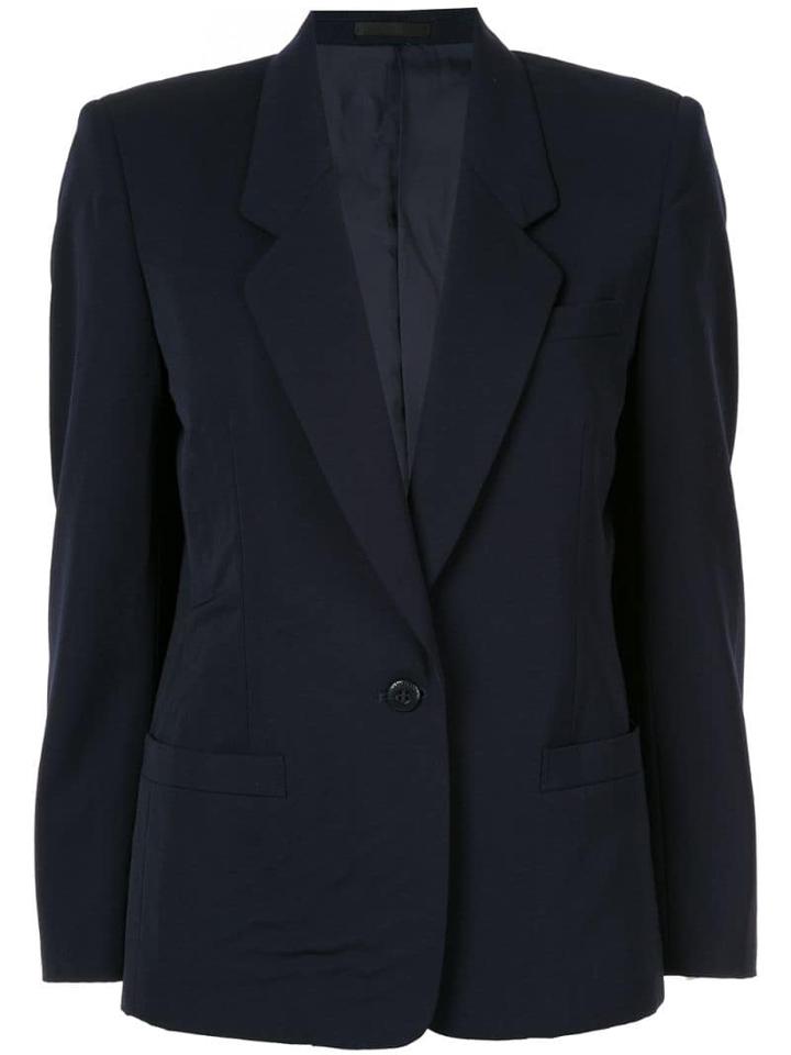 Burberry Pre-owned Long Sleeve Jacket - Blue