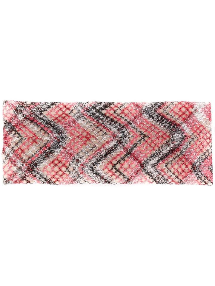 Missoni Mare Zigzag Pattern Headband - Red
