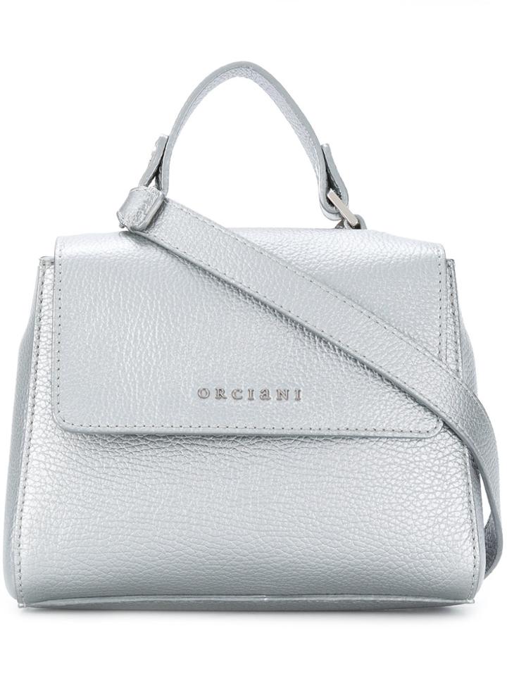 Orciani Logo Shoulder Bag - Grey