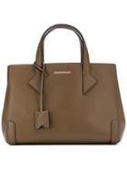 Emporio Armani Expandable Trapeze Tote - Brown