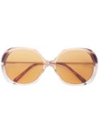 Celine Eyewear Oversized Round Frame Sunglasses - Neutrals