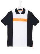 Boss Kids Bold Stripe Polo Shirt - White