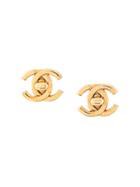 Chanel Vintage Turn-lock Earrings - Gold