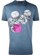 Dsquared2 Multi Skull Print T-shirt, Men's, Size: Small, Blue, Cotton