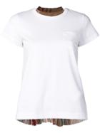 Sacai Pleated Geometric T-shirt - White