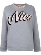 No21 Nice Print Sweatshirt, Women's, Size: 40, Grey, Cotton