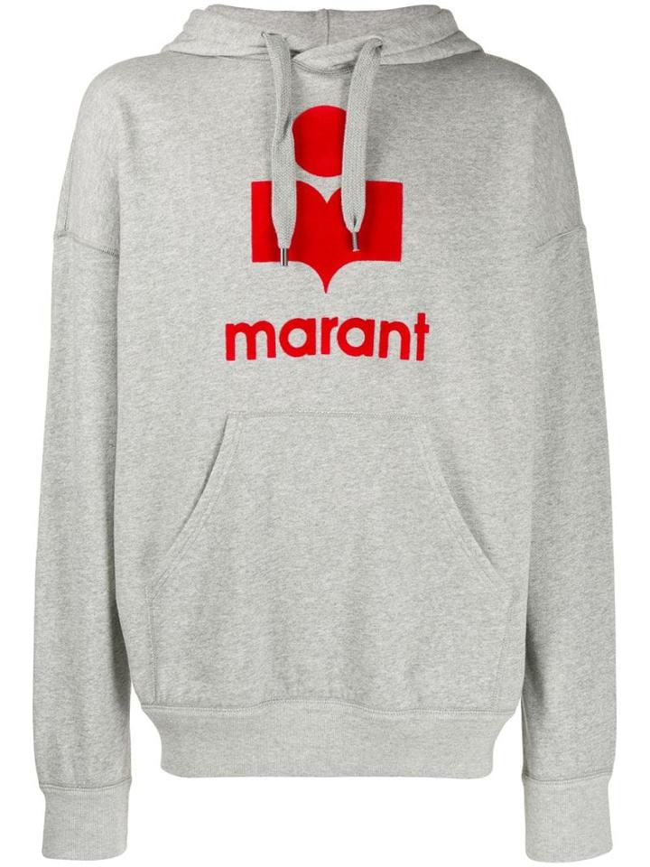 Isabel Marant Hooded Logo Jumper - Grey