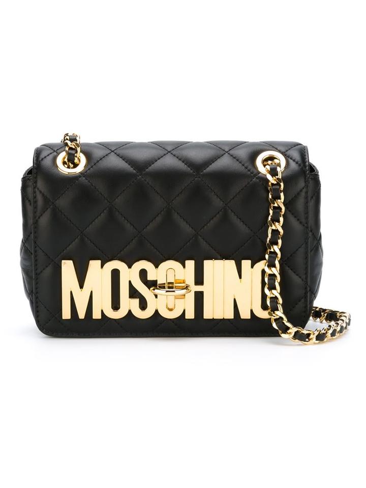 Moschino Quilted Shoulder Bag, Women's, Black