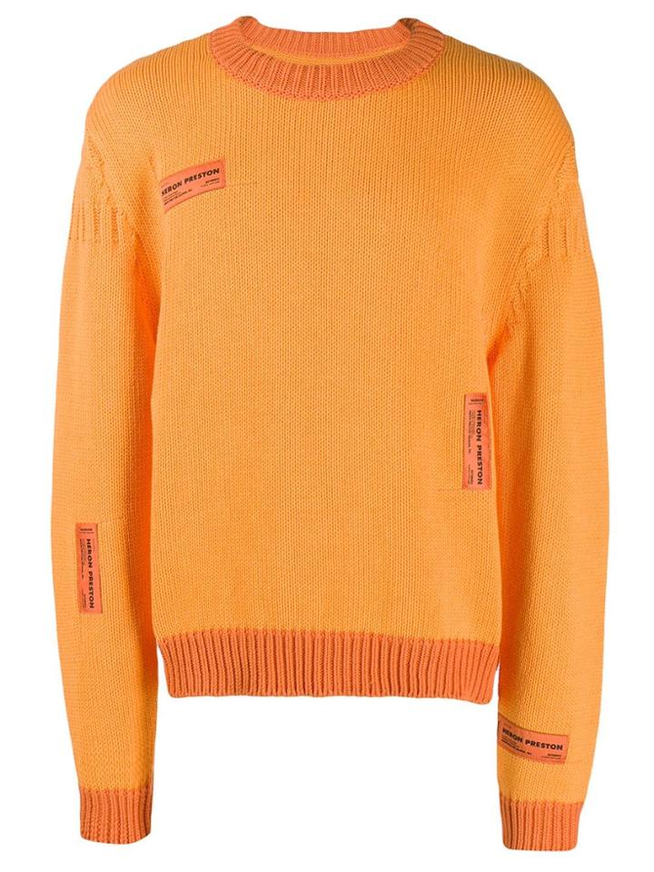 Heron Preston Label Tag Jumper - Orange