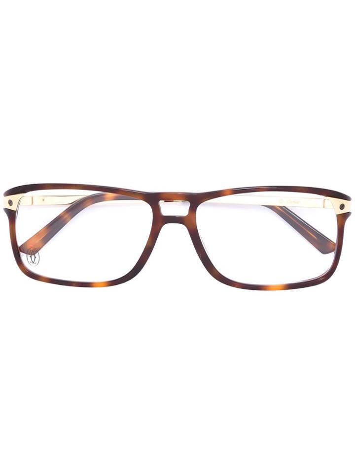 Cartier 'santos' Glasses - Brown
