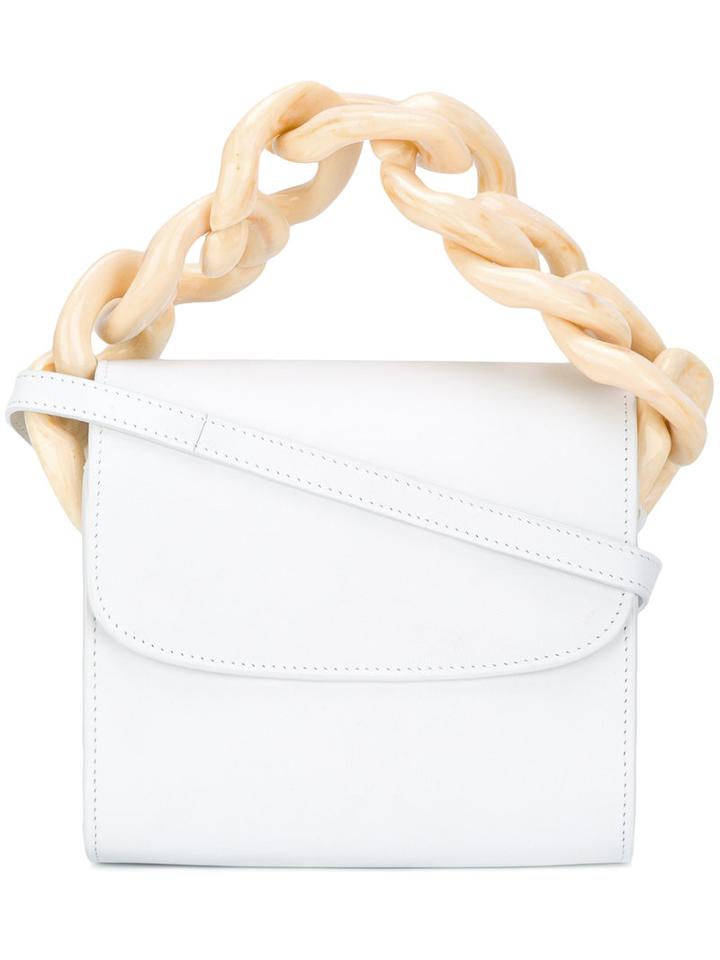 Marques'almeida Chain Handle Bag, Women's, White, Leather/acrylic