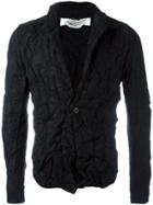 Individual Sentiments Creased Effect Blazer - Black