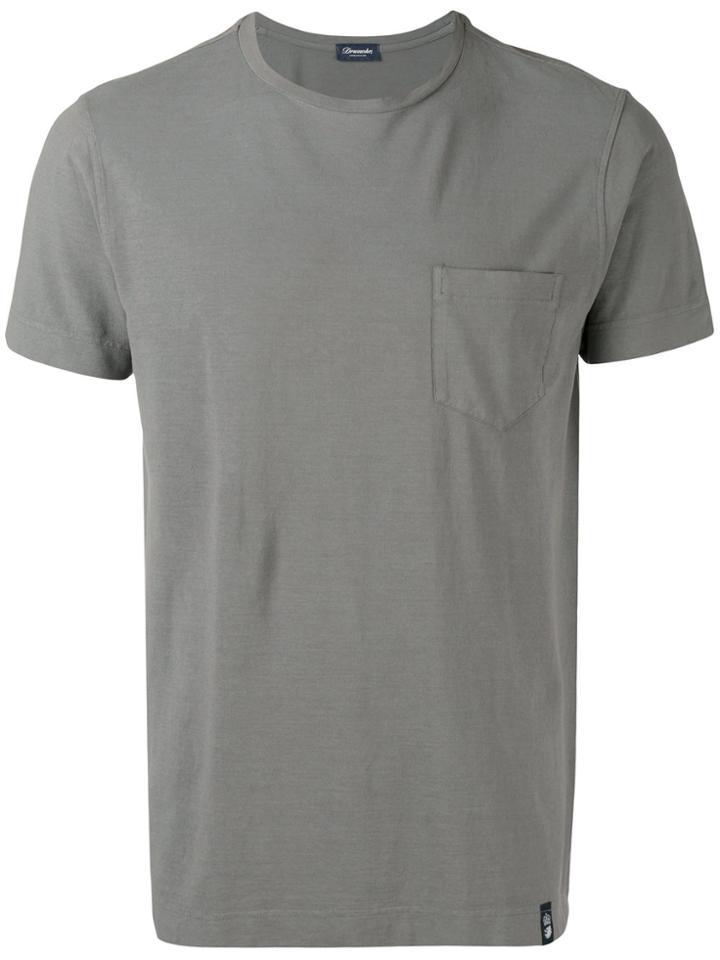 Drumohr Chest Pocket Short Sleeve T-shirt - Grey