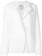 Dkny Oversize Lapel Blazer, Women's, Size: 6, White, Cotton/nylon/spandex/elastane/polyester