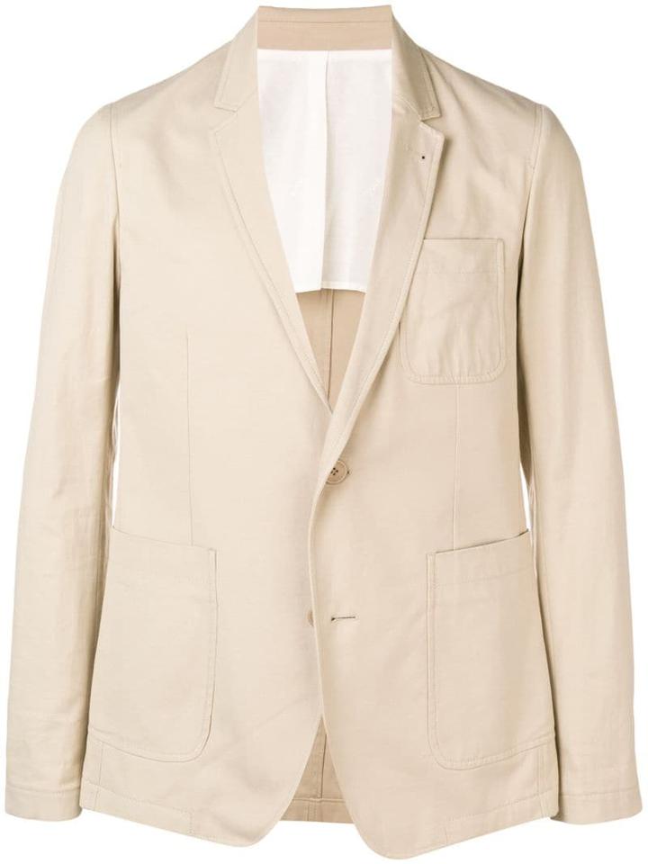 Ami Paris Unlined Two Buttons Jacket - Neutrals