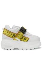 Buffalo Logo Tape Platform Sneakers - White