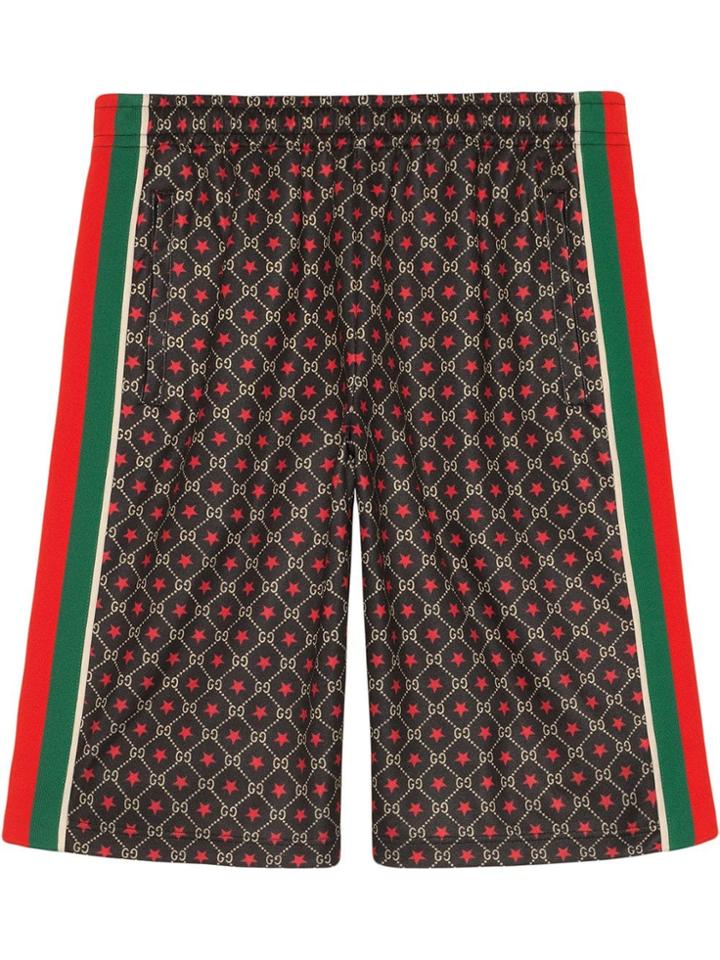 Gucci Jersey Shorts With Gg Star Print - Multicolour