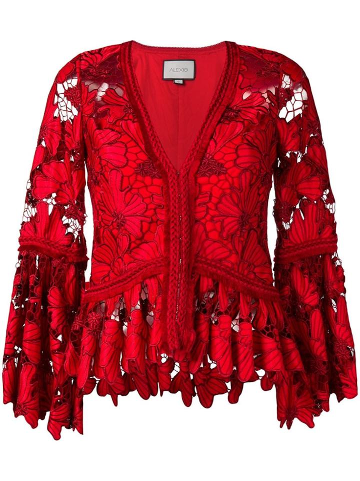 Alexis Structured Floral Lace Blouse