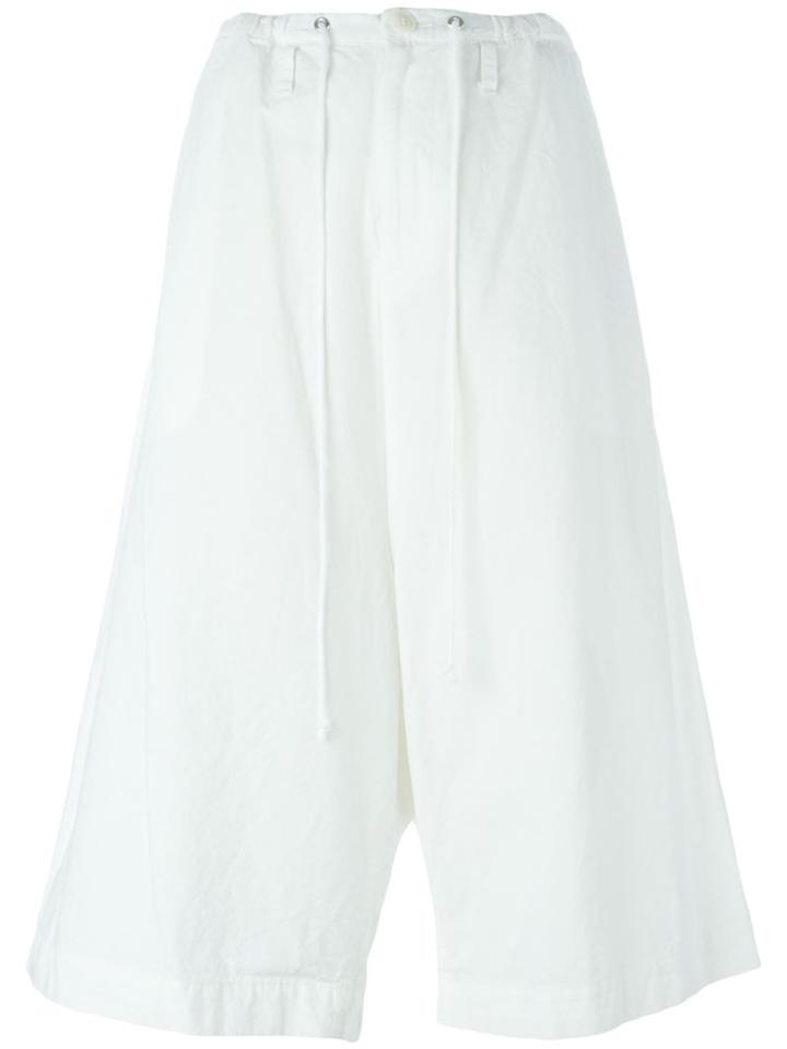 Y's Wide Leg Culottes, Women's, Size: 2, White, Cotton/linen/flax