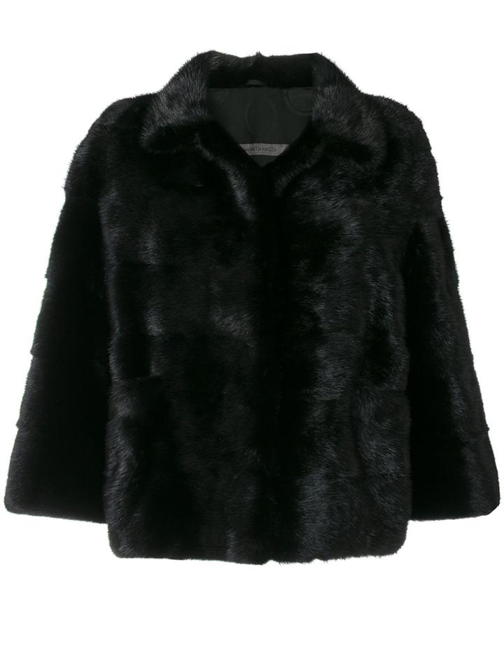 Simonetta Ravizza Short Fur Coat - Black