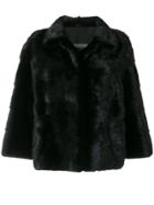 Simonetta Ravizza Short Fur Coat - Black