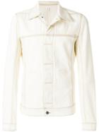 Rick Owens Drkshdw Top Stitch Denim Jacket - White
