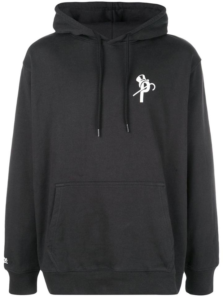 Palace Chest Logo Print Hoodie - Black