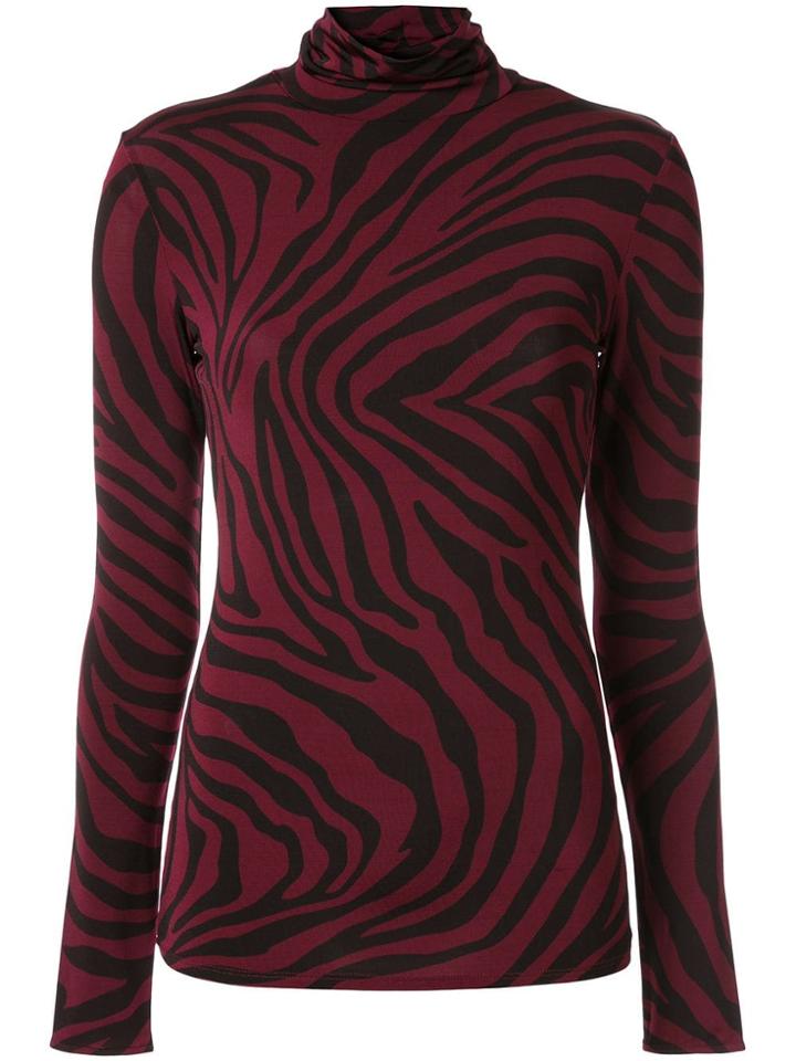 Layeur Zebra Print Jumper - Red