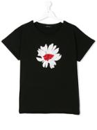 Monnalisa Jakioo Embellished Floral Print T-shirt - Black