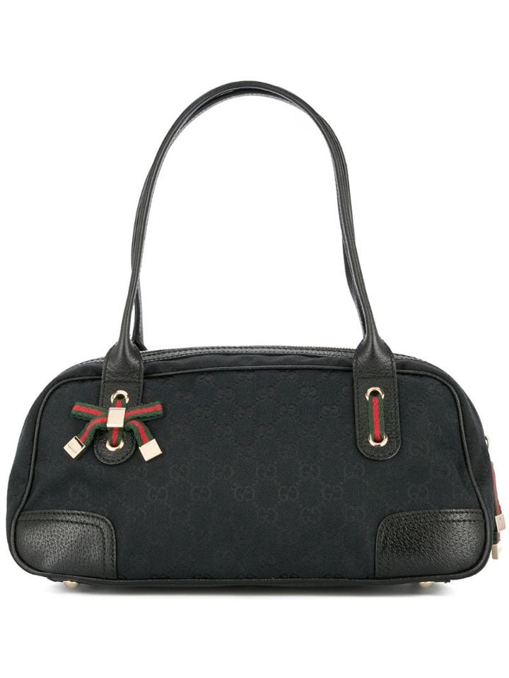 Gucci Pre-owned Gucci Gg Shelly Line Hand Tote Bag - Black