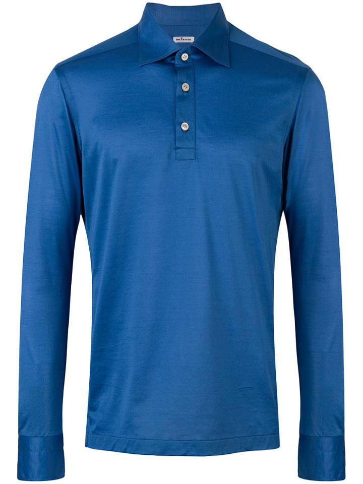 Kiton Glossy Polo Shirt - Blue