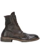 Guidi Distressed Lace-up Boots - Brown