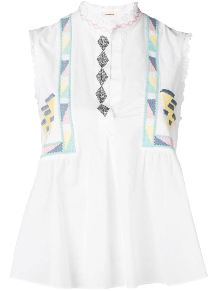 Zadig & Voltaire Embroidered Blouse - White