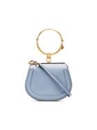 Chloé Nile Small Leather Bracelet Bag - Blue