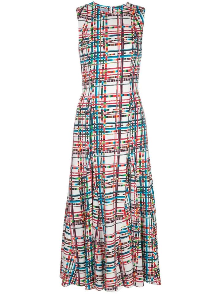 Jonathan Cohen Anna Geometric Print Midi Dress - White