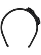 Salvatore Ferragamo Rhinestone Bow Headband - Black
