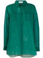 Salvatore Ferragamo Layered Tailored Shirt - Green