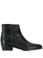 Twin-set Grained Ankle Boots - Black