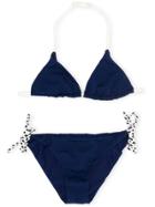 Mc2 Saint Barth Kids Portofino Ciao Ciao Print Bikini - Blue