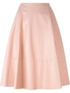 Drome Plain Panel Skirt, Women's, Size: L, Pink/purple, Lamb Skin/cupro