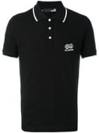 Love Moschino Contrast Trimming Polo Shirt, Men's, Size: Xxl, Black, Cotton/spandex/elastane