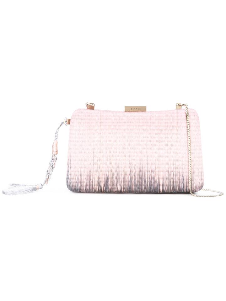 Serpui - Ombré Clutch - Women - Raffia - One Size, Women's, Pink/purple, Raffia