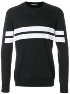 Neil Barrett Double Stripe Sweatshirt - Black