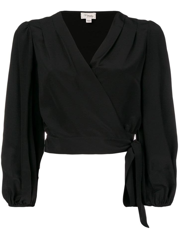 Temperley London Eden Wrap Blouse - Black