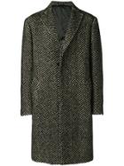 Tonello Embroidered Fitted Coat - Black