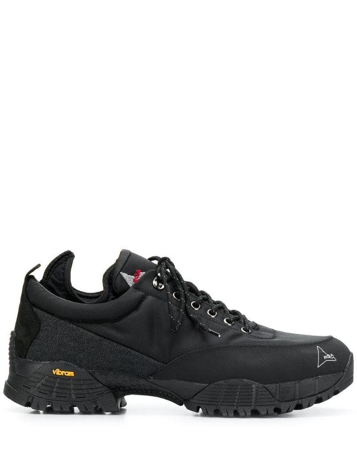 Roa Leather Lace-up Sneakers - Black