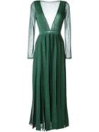 Missoni Mesh Cut-out Glitter Gown, Women's, Size: 40, Green, Rayon/polyester/cupro/spandex/elastane