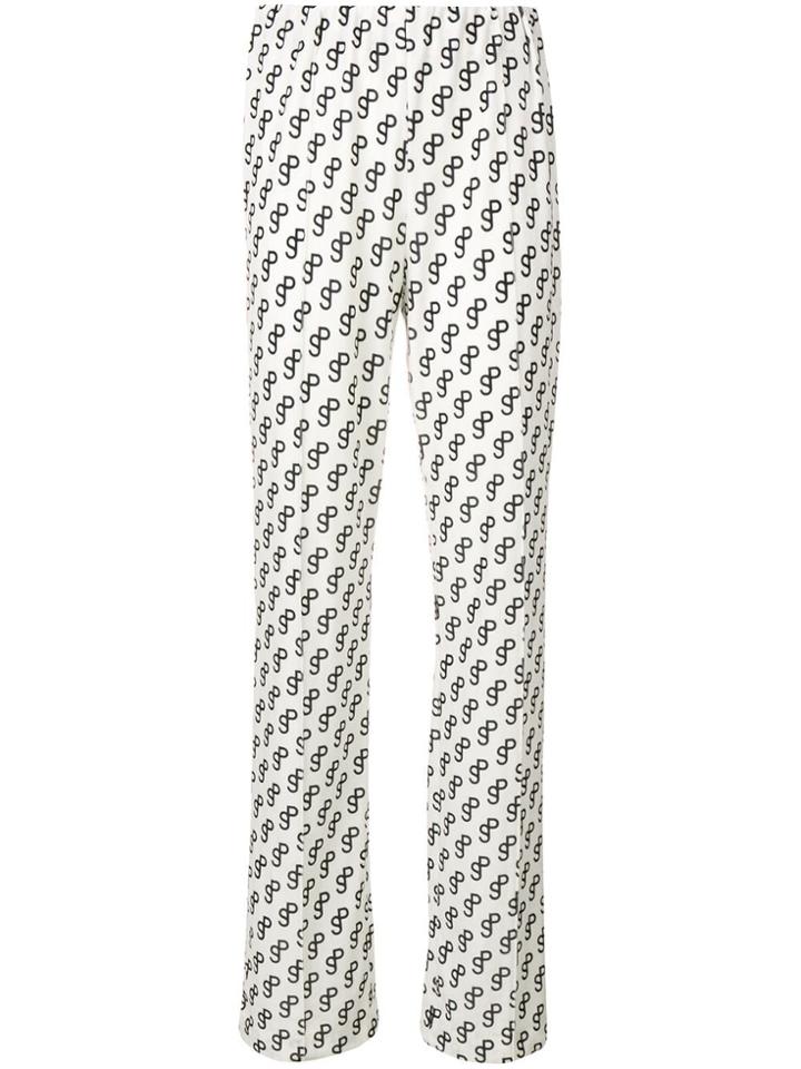 Saks Potts Logo Print Trousers - White