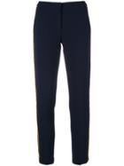 Ki6 Trousers With Contrast Piping - Blue