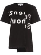 Proenza Schouler Split Logo Print T-shirt - Black